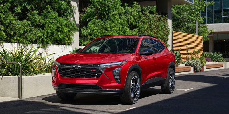 Red Chevrolet Trax SUV parked outdoors